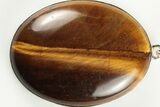 1.65" Tiger's Eye Pendant (Necklace) - 925 Sterling Silver   - #192364-1